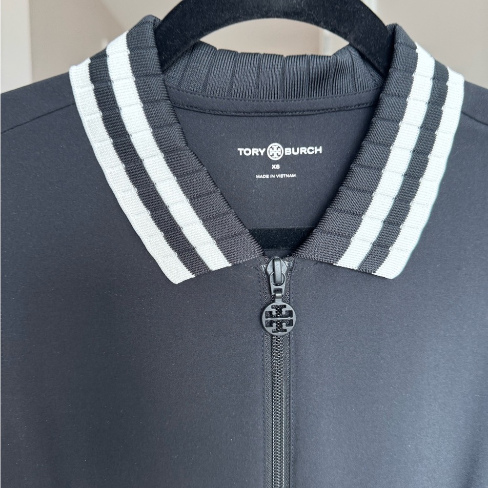 Tory Birch Golf ⛳️ Black Sleeveless Dress with Striped Collar - Picture 6 of 7
